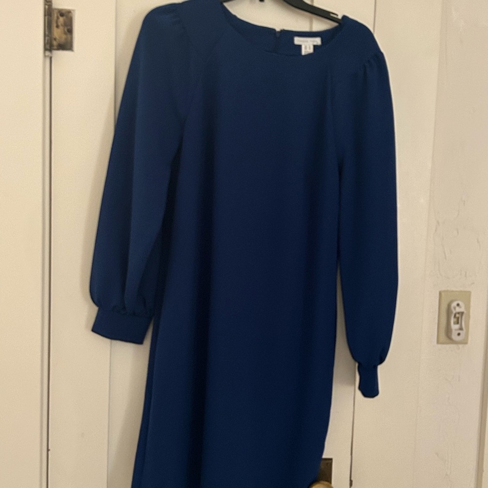 London Times Royal Blue Long Sleeve Dress